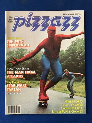 Marvel Pizzazz Nov.  1977 Spider - Man Star Wars Comic The Man From Atlantis Vf,