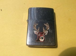 Vintage Zippo Lighter: Deer,  Buck.