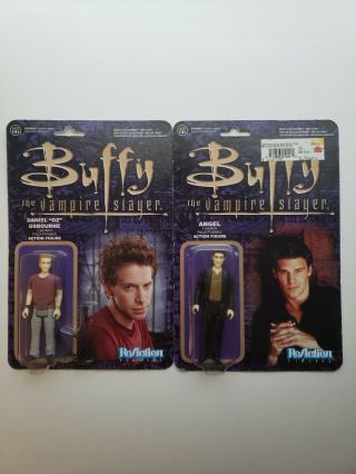 Buffy The Vampire Slayer Action Figure,  Set Of 2 Angle & Oz By Reaction Figures
