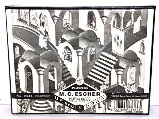 Mc Escher Up And Down Double Deck Playing Cards By Piatnik Austria Bridge