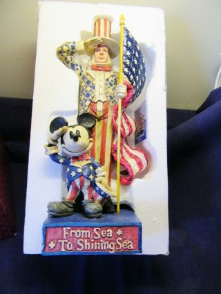 Disney Jim Shore " From Sea To Shining Sea " Uncle Sam Mickey Mouse Uncle Sam 2005
