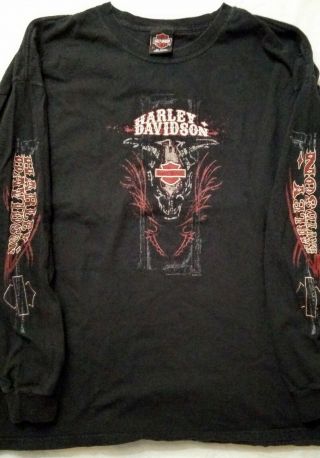Mens Harley Davidson Las Vegas Nevada 2 - Sided Graphic T Shirt Black 3x