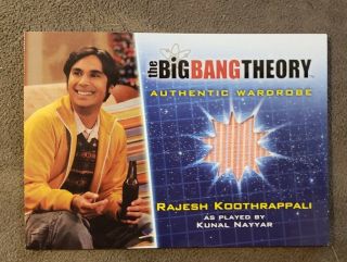 Kunal Nayyar As Rajesh 2013 The Big Bang Theory Season 5 Worn Wardrobe