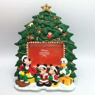 Vintage Disney Mickey Minnie Mouse Blinking Christmas Photo Frame Light Up