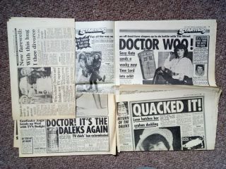 Dr Who Newspaper Clippings Doctor In Distress Sylvester Mccoy Daleks