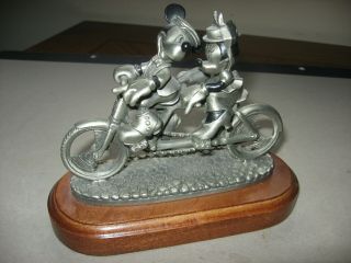 1994 Chillmark Pewter Disney Mickey Minnie Mouse Bicycle Built For Two Figurine