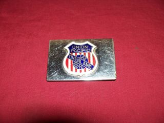 Union Pacific The Overland Route Belt Buckle Rr Up Cprr Railroad Central Train