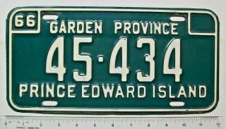 1966 Prince Edward Island Passenger License Plate 45 - 434