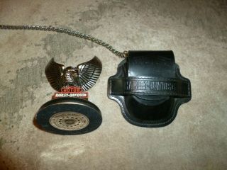 Franklin Harley Davidson Pocket Watch,  Stand,