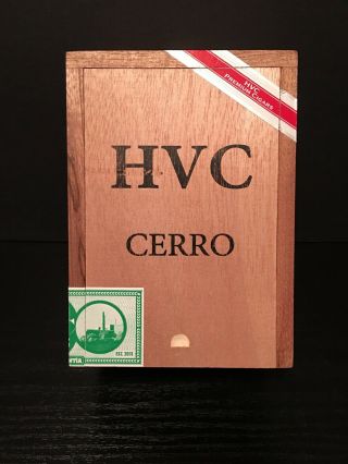 Hvc Cerro Toros Slide Top Wooden Cigar Box Humidor 6 X 54