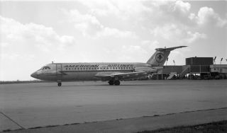 American Airlines,  Bac One Eleven,  N5022,  Chicago,  1969,  Large Size Negative