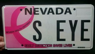 Nevada License Plate Pink Ribbon Breast Cancer Health Centers Saves Lives S Eye