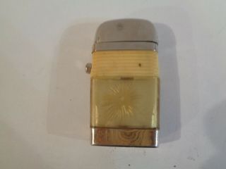 Vintage Scripto Vu - Lighter Cigarette Lighter Gold Starburst (z49)
