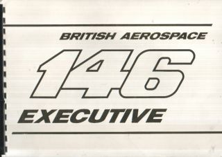 British Aerospace 146 Executive Manufacturers Brochure