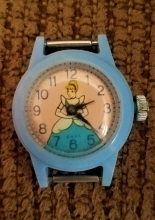 Cinderella Vintage Disney Wind Up Watch Face Circa 1950s