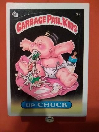 Vintage Garbage Pail Kids.  1985 Series 1 Up Chuck.  3a