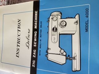 Instruction Manuals for the Morse Sewing Machine Models 4000 and 4400 3