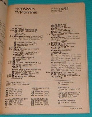 1971 DETROIT - MICHIGAN STATE TV GUIDE DAVID CASSIDY THE PARTRIDGE FAMILY 3