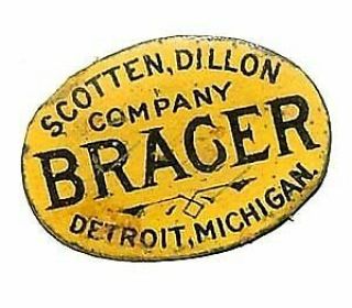 Antique Scotten,  Dillon Company Bracer Tin Tobacco Tag