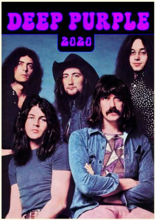 2020 Wall Calendar [12 Page A4] Deep Purple Vintage Music Poster Photo M1257