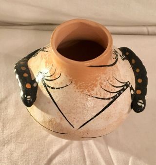 Native American Pueblo Hopi Pottery Jar Lizard Design Vintage Signed Native Art 4