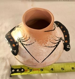 Native American Pueblo Hopi Pottery Jar Lizard Design Vintage Signed Native Art 7
