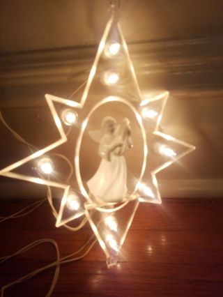 Vintage Angel Star Designers Deluxe Fancy Lighted Tree Topper 11 Lights Box Vgc