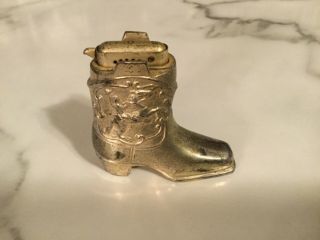 Vintage Lighter Silver Plated Cowboy Boot C.  M.  C.  York Japan