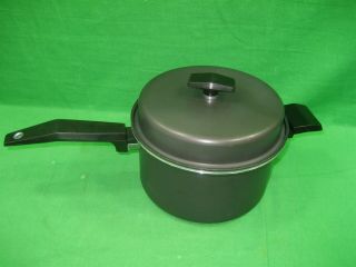 Vintage Miracle Maid West Bend Anodized Aluminum 8.  25 " Sauce Pan Model A774