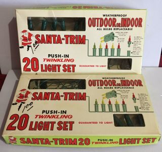 Vintage Christmas Twinkling Light Set Weatherproof Outdoor Or Indoor