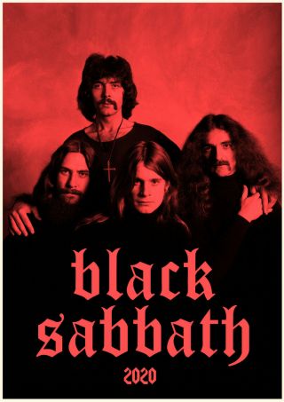 2020 Wall Calendar [12 Page A4] Black Sabbath Vintage Music Poster Photo M1266