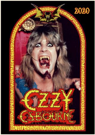 2020 Wall Calendar [12 Page A4] Ozzy Osbourne Vintage Music Poster Photo M1268