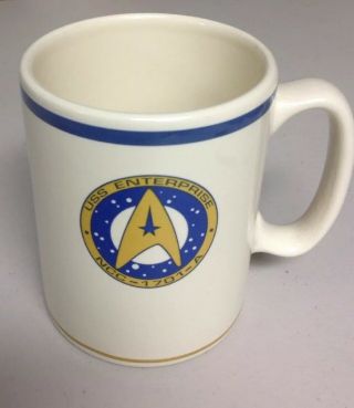 Vintage 1993 Pfaltzgraff Star Trek Uss Enterprise Ncc 1701 A Coffee Cup Mug.