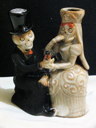 T/h Boney Bunch Wedding Couple Candle Holder Figurines By Mark Cook