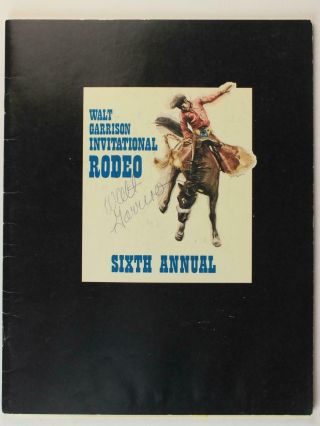 Rodeo Star Walt Garrison Autograph 1982 Rodeo Program