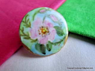 5450 – Porcelain Pink Rose Vintage Stud - Lapel Button