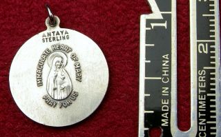 Vintage Old Testament Tobit & Archangel Raphael Sterling Silver Rosary Medal 5