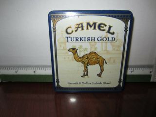 G4 Vintage Empty Camel Turkish Gold Cigarette Tin Made In Germany 3 1/2x 3 3/8 "