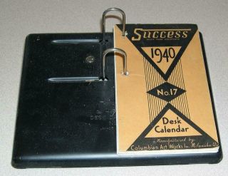 1940 Success No.  17 Desk Calendar,  Columbian Art