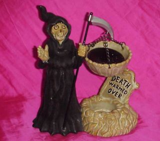 2011 Yankee Candle Boney Bunch Death Warmed Over Grim Reaper Hanging Tart Burner