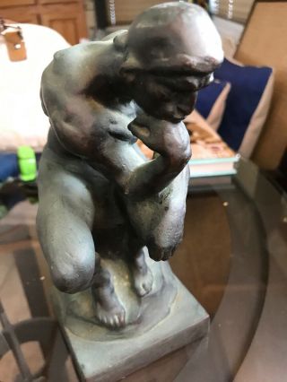 Le Penseur The Thinker Statue 9 " H Figurine By Auguste Rodin Sculpture Decorative