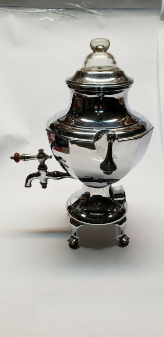Vintage Manning Bowman art deco dual handle electric coffee percolator 1449 - 9 2