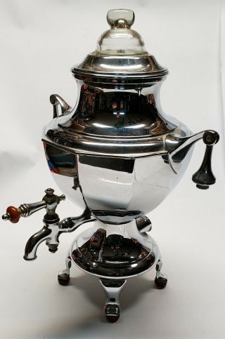 Vintage Manning Bowman art deco dual handle electric coffee percolator 1449 - 9 5