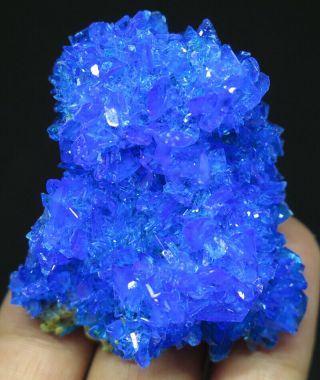 55mm 0.  9oz Blue Chalcanthite Crystal Cluster Mineral Specimen