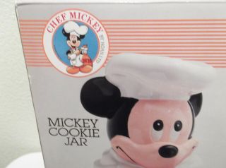 Disney Baker Mickey Chef Hat Vintage Cookie Jar by Hoan Ltd - Orig Box 2