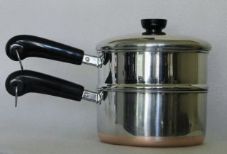 Revere Ware 2 Quart Saucepan With Steamer And Lid