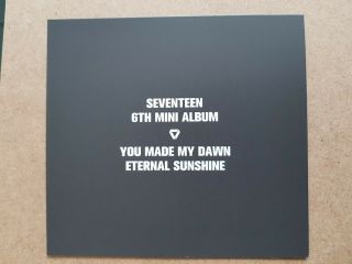 SEVENTEEN JEONGHAN 3 BEHIND CARD Official PHOTOCARD 6th Album YOU MADE MY DAWN 2
