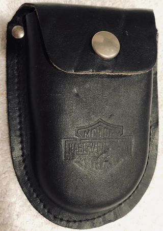 HARLEY - DAVIDSON PADLOCK WITH BAR AND SHIELD LOGO AND LEATHER POUCH 6
