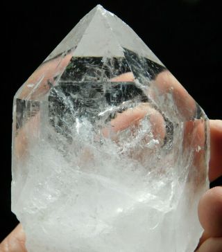 A Larger Very Translucent And 100 Natural Quartz Crystal From Brazil 352gr