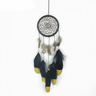 Large Blue Dream Catcher Wall Hanging Decoration Ornament Handmade Feather Craft